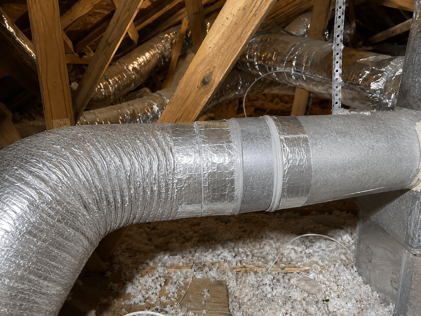 Repaired and sealed ductwork after professional service by Kemah Air Duct Cleaning Texas